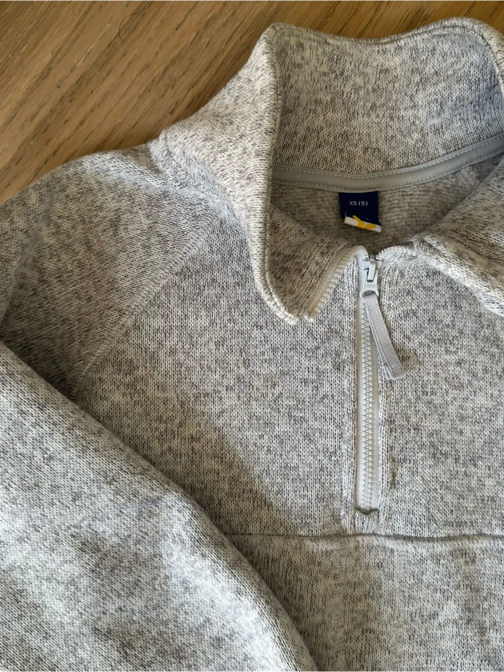 Old Navy Quarter-Zip Sweater Heather Light Gray XS - Picture 2 of 7